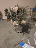 Holiday Decorative Arrangements, Santa Figurine, and Glass Tree Dish - thumbnail 3 of 7