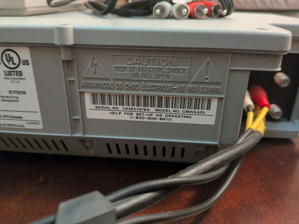 Magnavox 4-Head VHS VCR with Remote and Cables - image 6 of 9