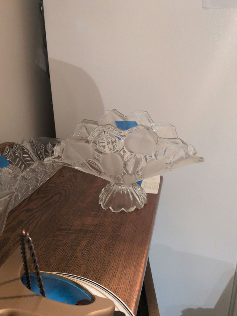 Clear Glass Pedestal Bowl - image 2 of 4