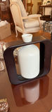 Decorative Ceramic Bottle Vase and Glass Cube Vase - thumbnail 4 of 9