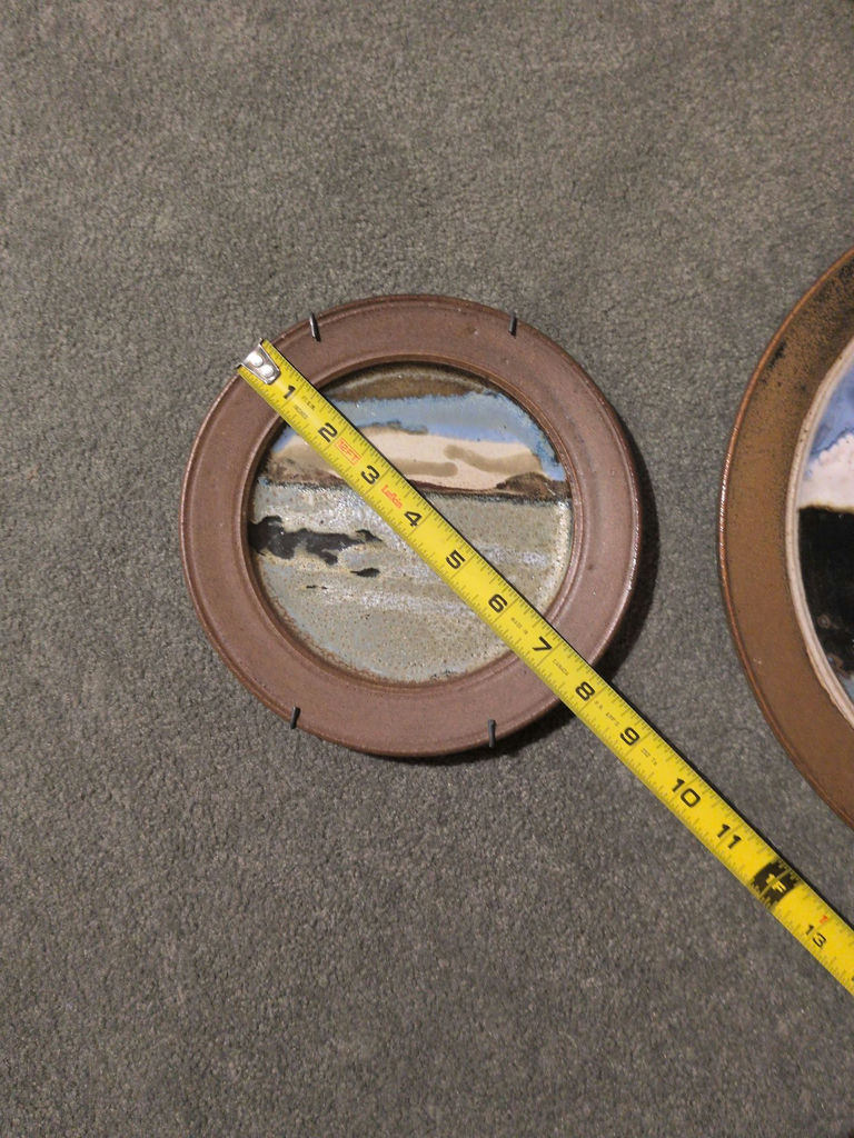 Two Decorative Ceramic Landscape Wall Plates - image 5 of 7