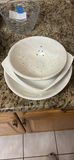 Bizzirri Ceramic Serving Bowl, Colander, Plate, and Glass Basket - thumbnail 1 of 13