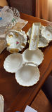 Hammered Bone China Three-Section Serving Dish and Decorative Basket - thumbnail 1 of 18
