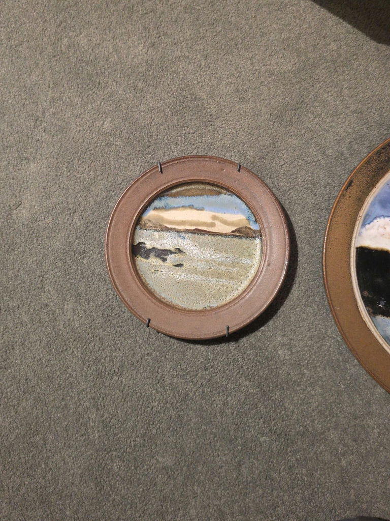 Two Decorative Ceramic Landscape Wall Plates - image 4 of 7