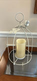 White Metal Bird and Leaf Candle Holder - thumbnail 1 of 4