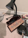 Desk Lamp, Wooden Organizer Box, and Office Supplies - thumbnail 3 of 11