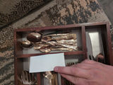 Gold-Tone Flatware Set with Wooden Organizer Tray - thumbnail 4 of 7