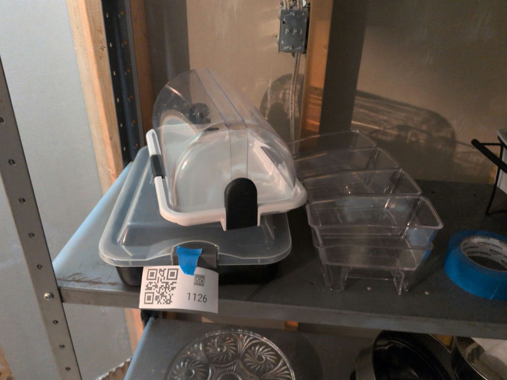 Plastic Bread Box, Covered Tray, and Clear Organizer Bins - image 1 of 7