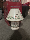 Ceramic Candle Lamp with Holly Design - thumbnail 4 of 6