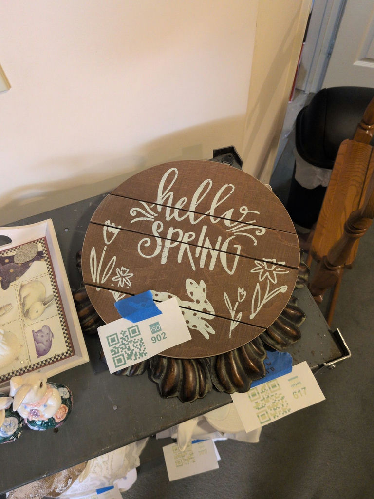 Easter Bunny Figurines and Decorative Tray Set - image 6 of 9