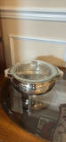 Silver-Tone Serving Bowl with Anchor Hocking Glass Bowl And Lid - thumbnail 1 of 6