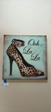 Leopard Print High Heel Canvas Wall Art - thumbnail 1 of 3