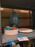 Blue Decorative Egg Sculpture and Egg Tray - thumbnail 1 of 8