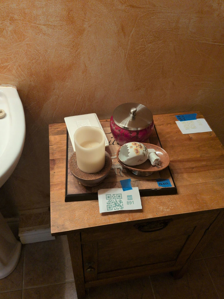 Decorative Bathroom Accessories and Tray Set - image 1 of 7