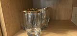 Set of Gold Rim Drinking Glasses - thumbnail 1 of 3
