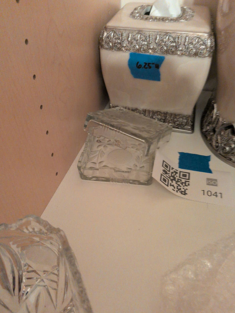 Decorative Garbage Can, Tissue Box Cover, and Glass Trinket Box - image 5 of 5