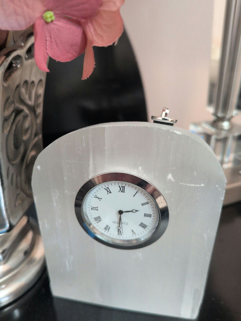 Decorative Flower Arrangement and Quartz Desk Clock - image 4 of 6