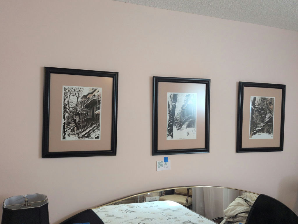Set of Three Framed Black and White Montreal Street Prints - image 1 of 8