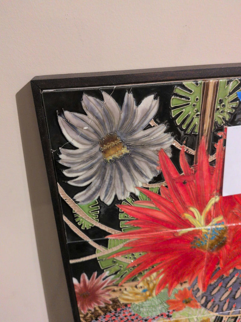 Framed Floral and Frog Artwork - image 4 of 6