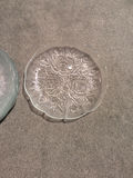 Set of Frosted Glass Floral Plates with Storage Carrier - thumbnail 3 of 5