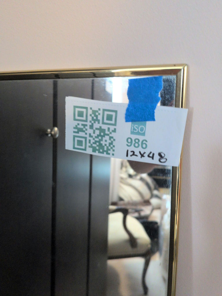 Rectangular Wall Mirror with Gold-Tone Frame - image 3 of 4