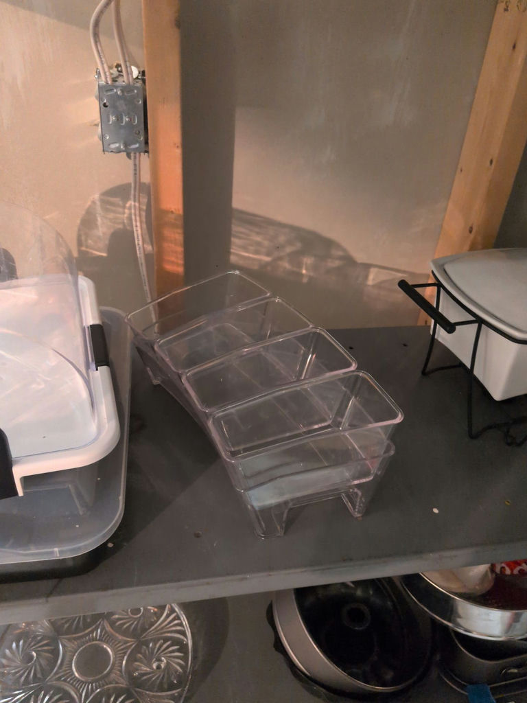 Plastic Bread Box, Covered Tray, and Clear Organizer Bins - image 3 of 7