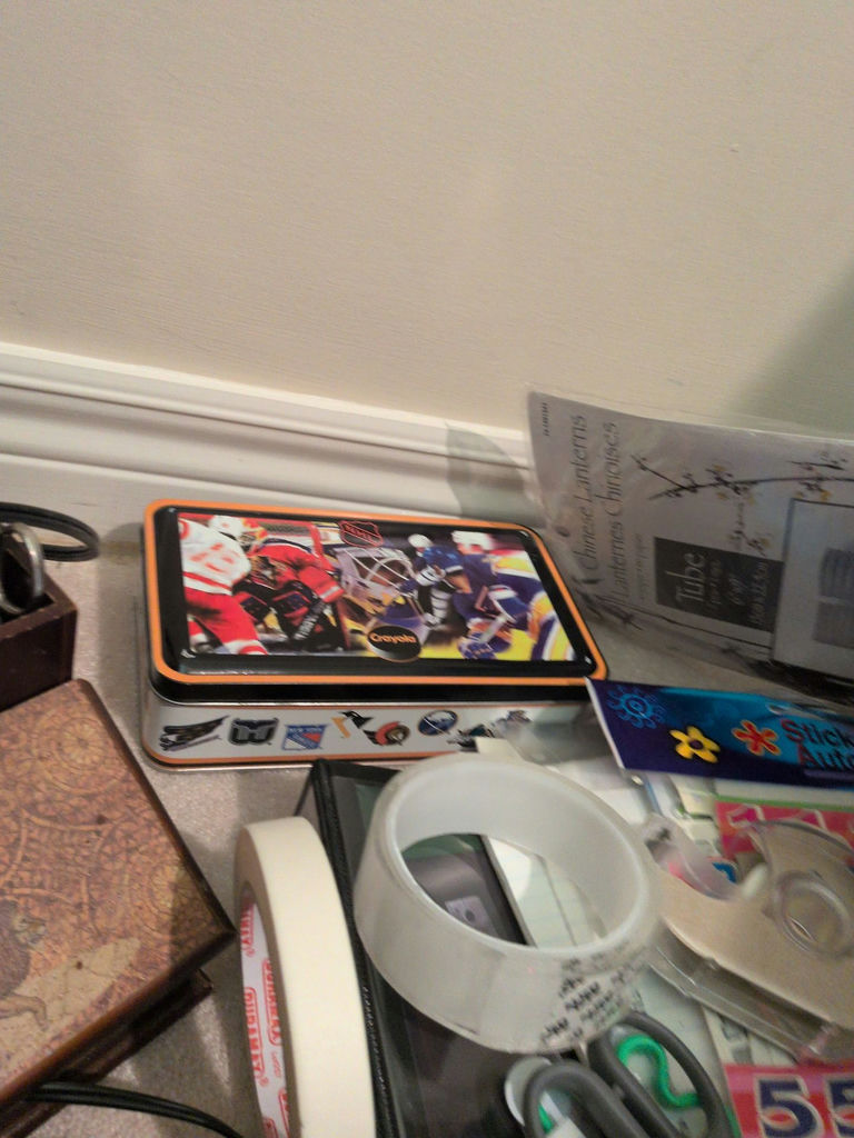 Desk Lamp, Wooden Organizer Box, and Office Supplies - image 6 of 11