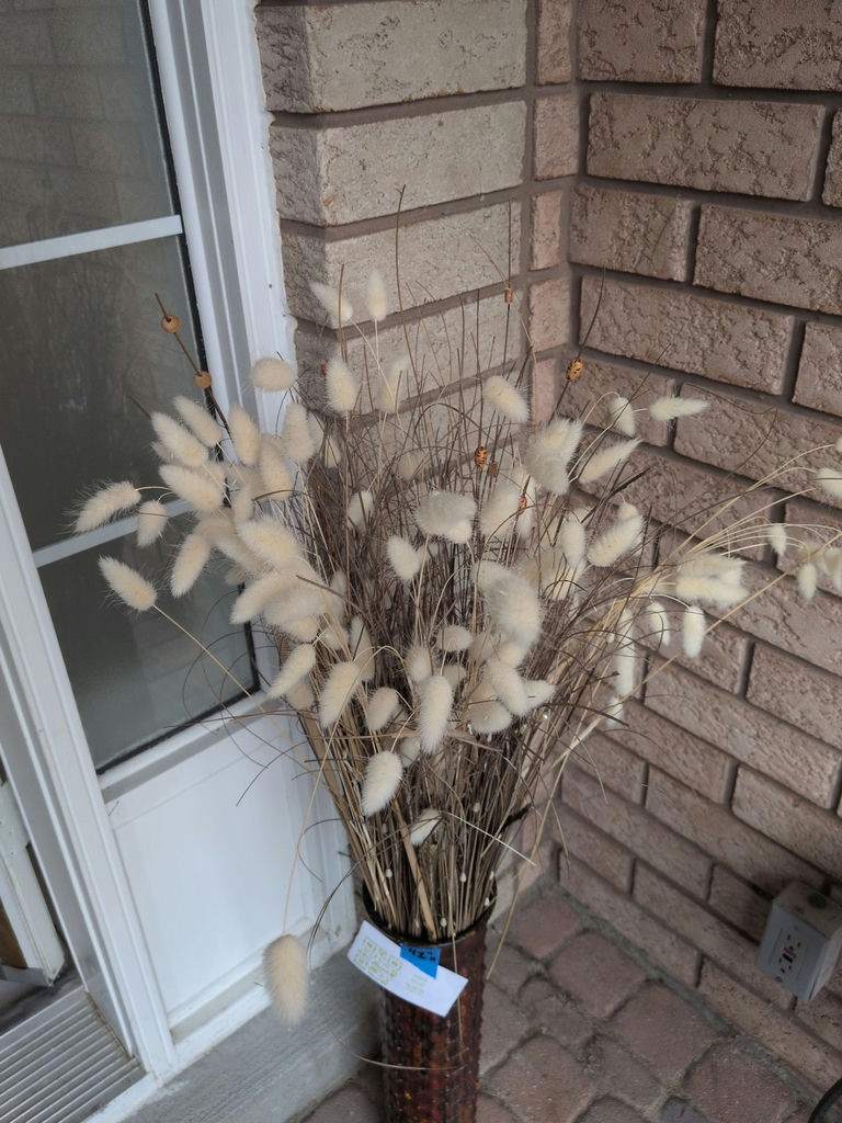 Tall Decorative Floor Vase with Dried Grass Arrangement - image 3 of 4