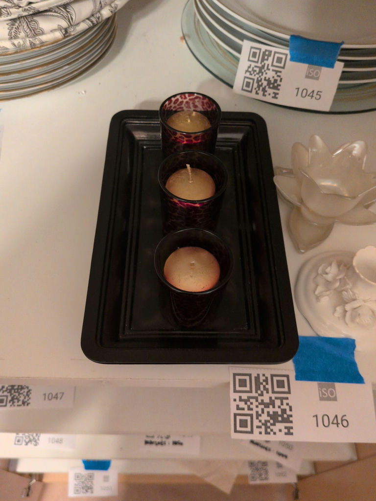 Decorative Candle Holders, Candles, and Tray Set - image 2 of 5