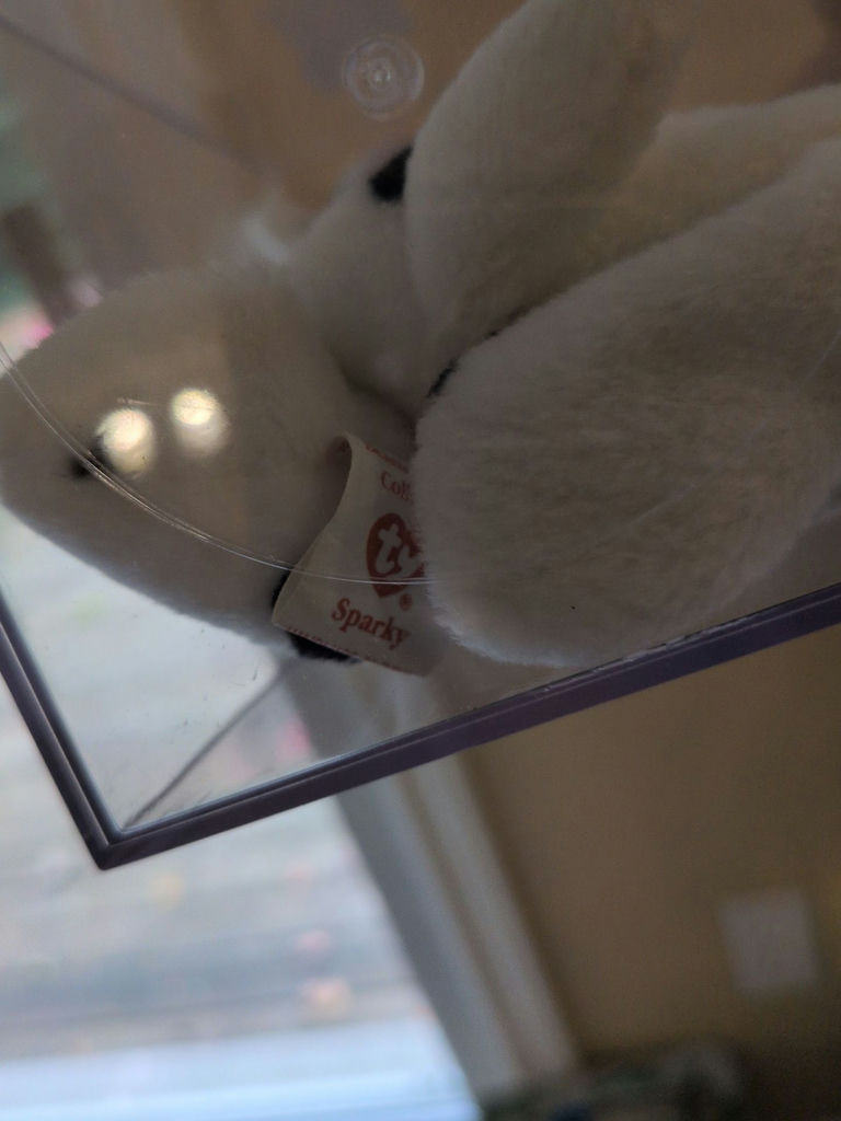 TY Beanie Baby 'Sparky' in Clear Display Case - image 4 of 4