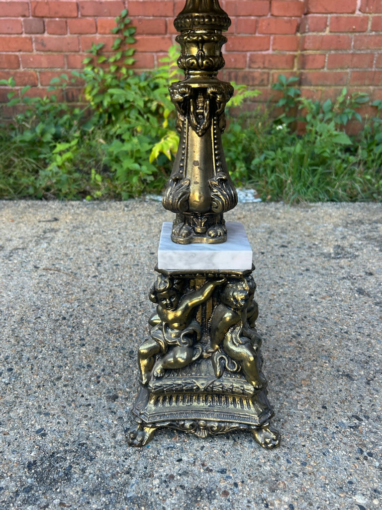 Italian Marble Top Pedestal Table  - image 4 of 7
