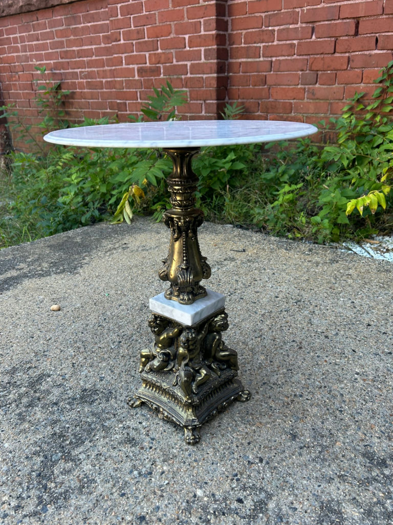 Italian Marble Top Pedestal Table  - image 7 of 7