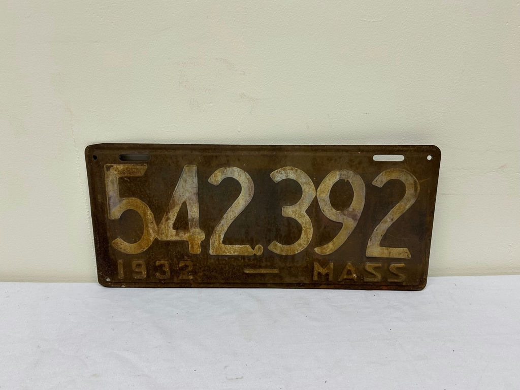 1932 Rustic License Plate Massachusetts - image 1 of 3