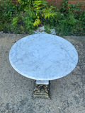 Italian Marble Top Pedestal Table - thumbnail 5 of 7