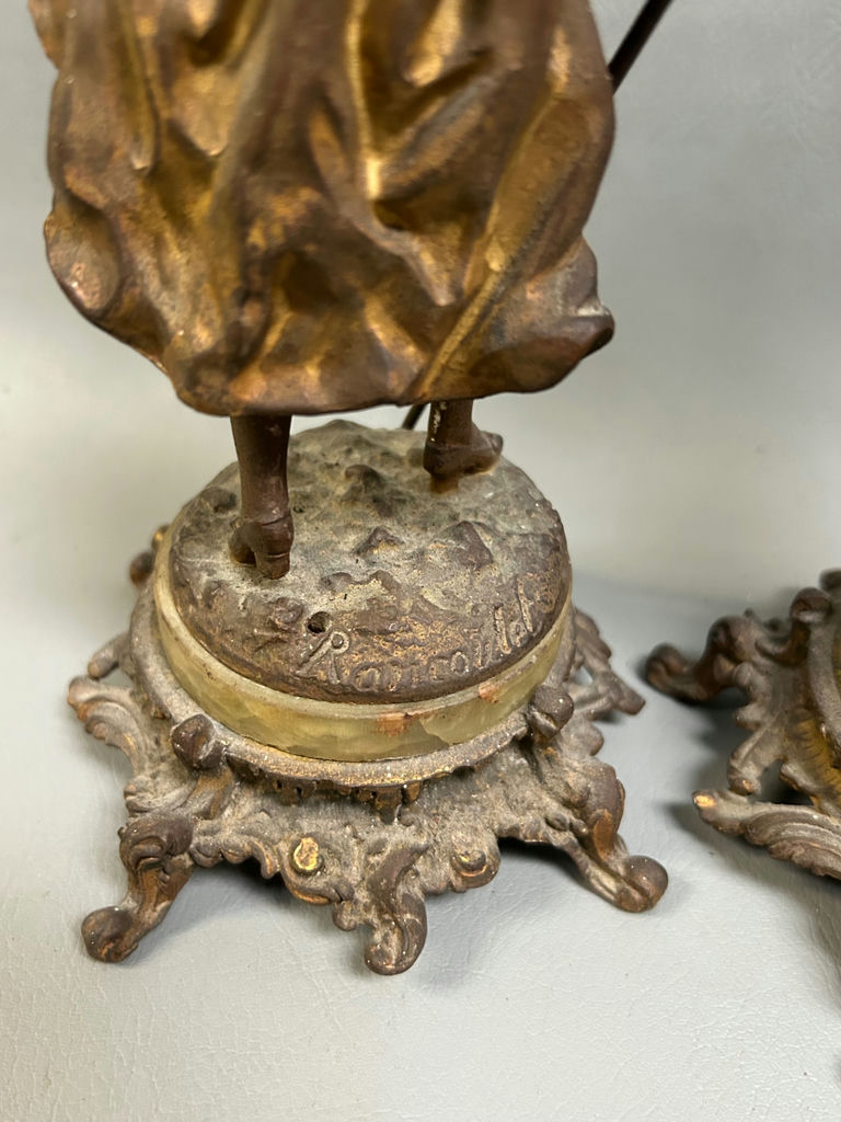 Pair of Rancoulet Gilt Bronze Statues Signed - image 6 of 8