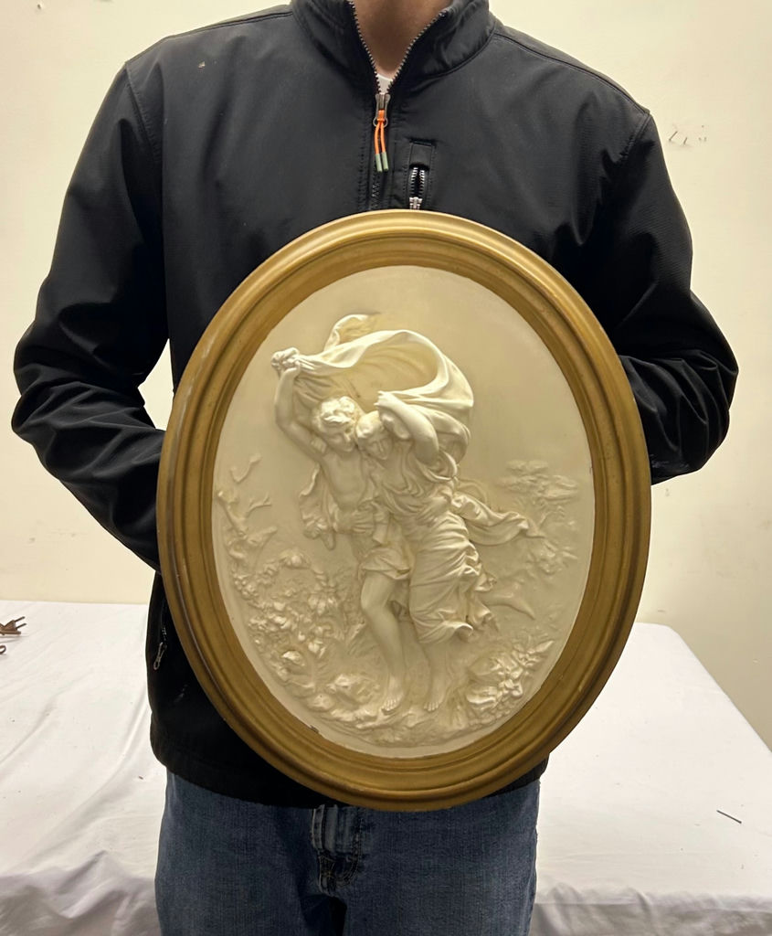 Mid-Century Relief Chalkware Sculpture  - image 3 of 5