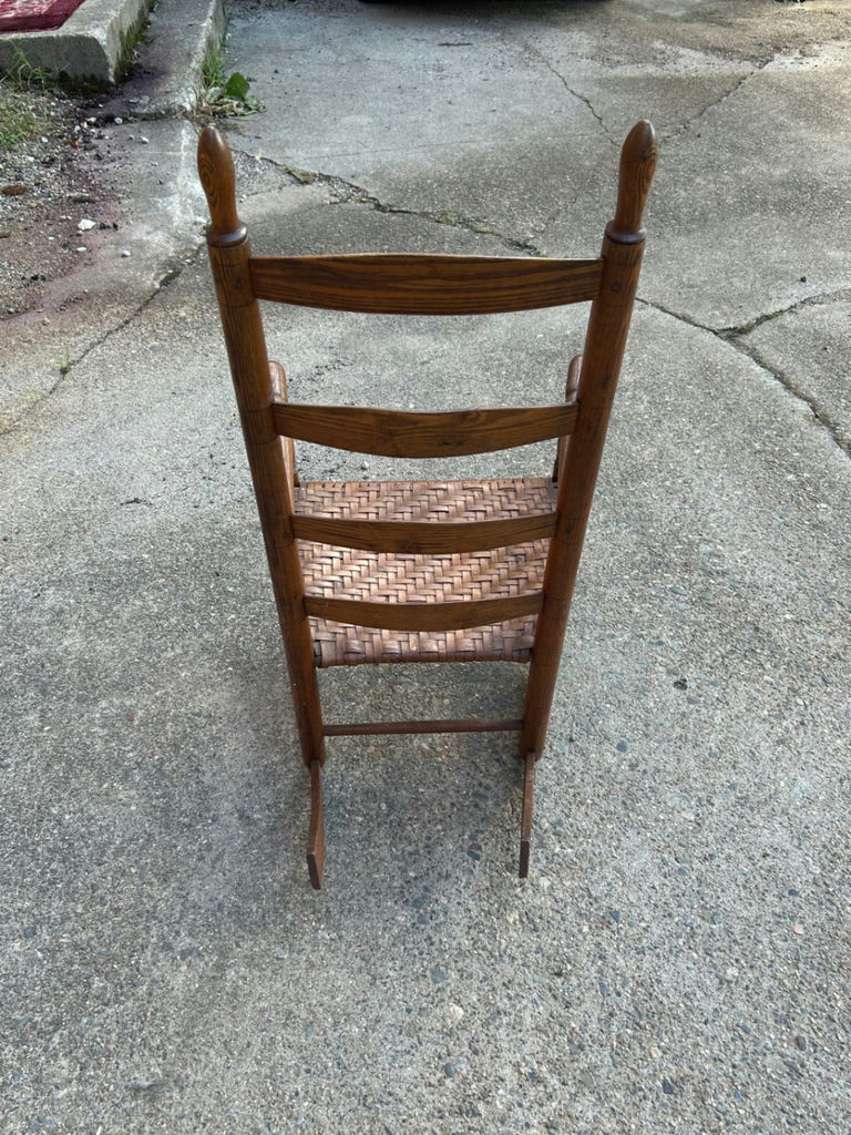 Antique ladder Back Rattan Seat Rocker - image 5 of 6