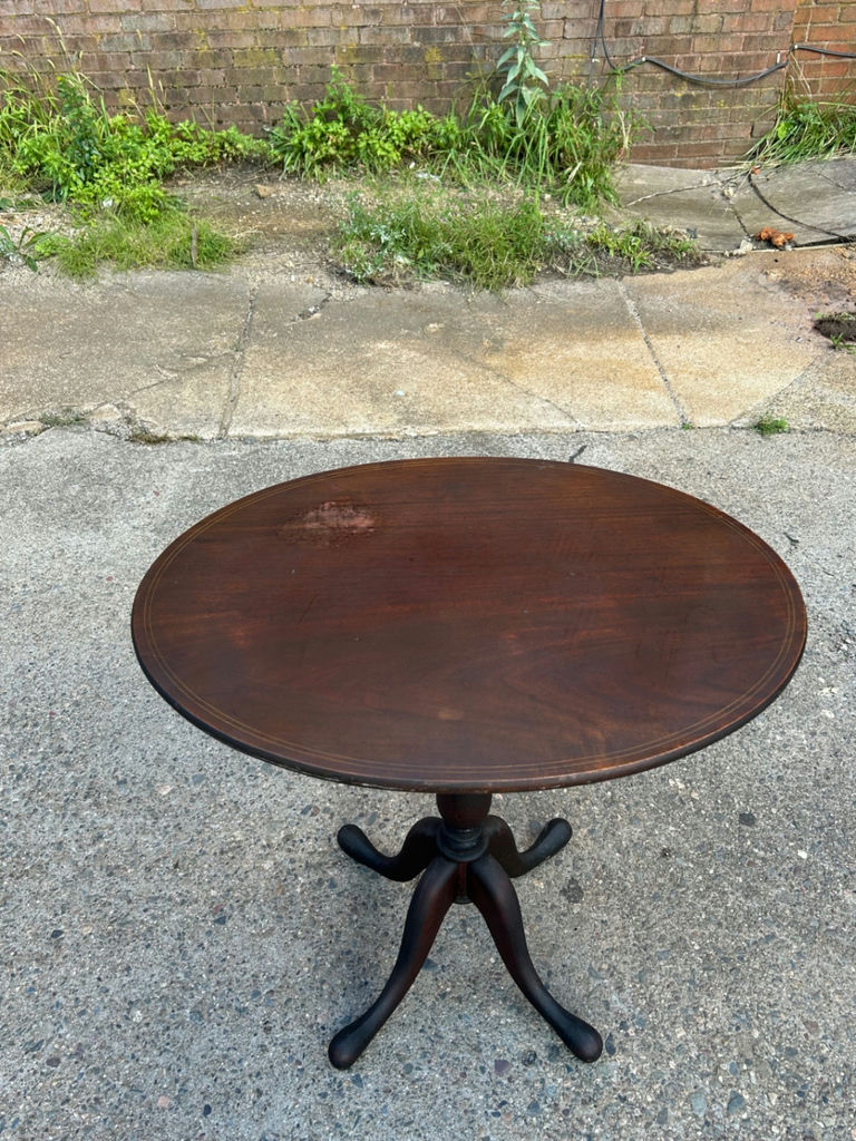 Antique Tilt Top Oval Table  - image 3 of 6