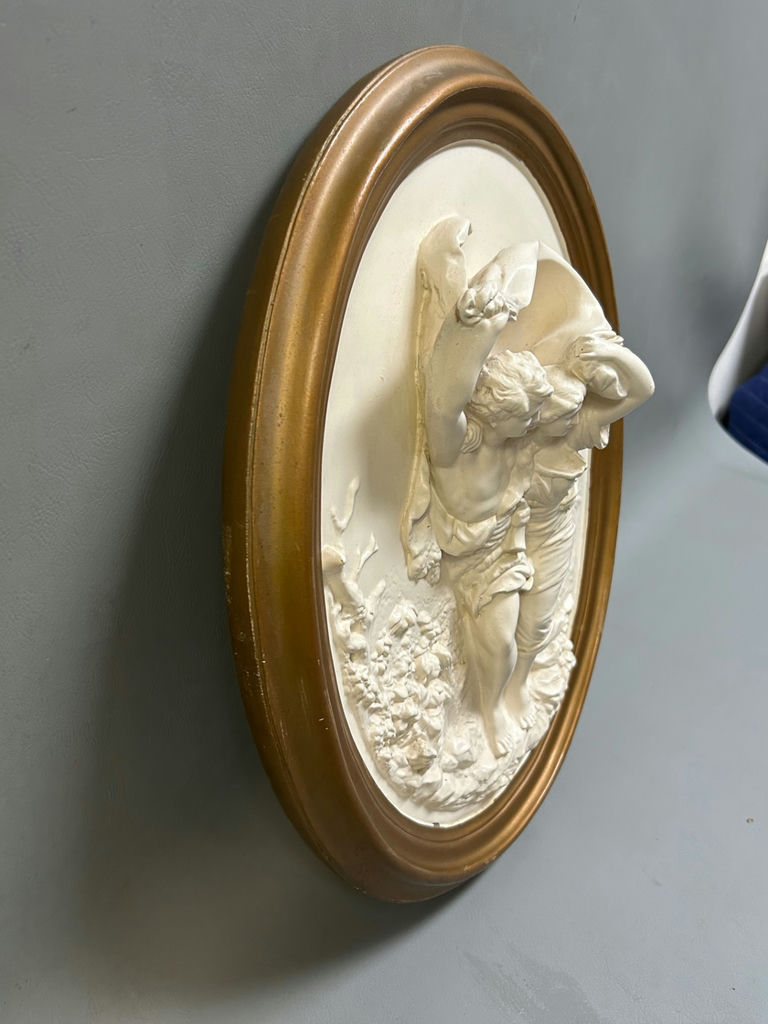Mid-Century Relief Chalkware Sculpture  - image 4 of 5