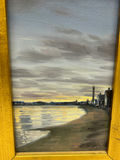  Sunset Harborscape Painting Signed  - thumbnail 3 of 4