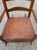 Antique ladder Back Rattan Seat Rocker - thumbnail 3 of 6