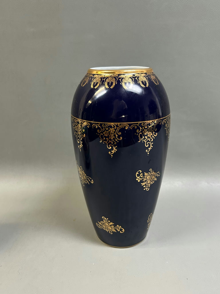 Limoges Courting Scene Vase Signed - image 4 of 6