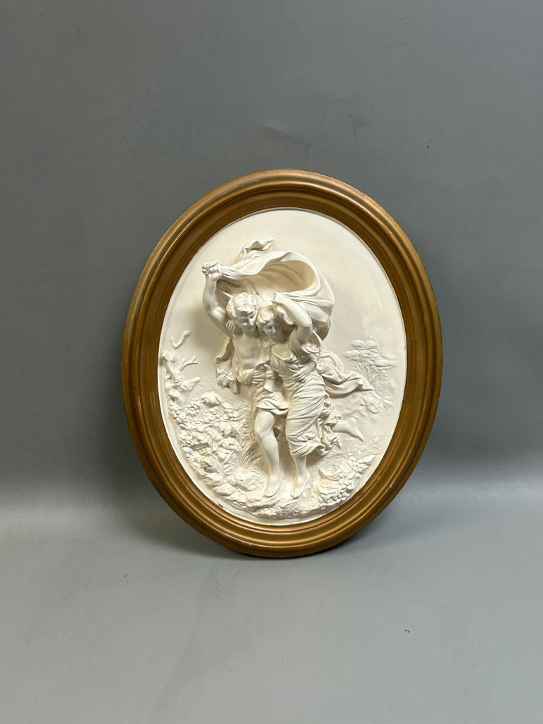 Mid-Century Relief Chalkware Sculpture - image 1 of 5