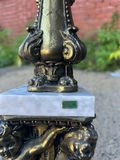 Italian Marble Top Pedestal Table  - thumbnail 2 of 7