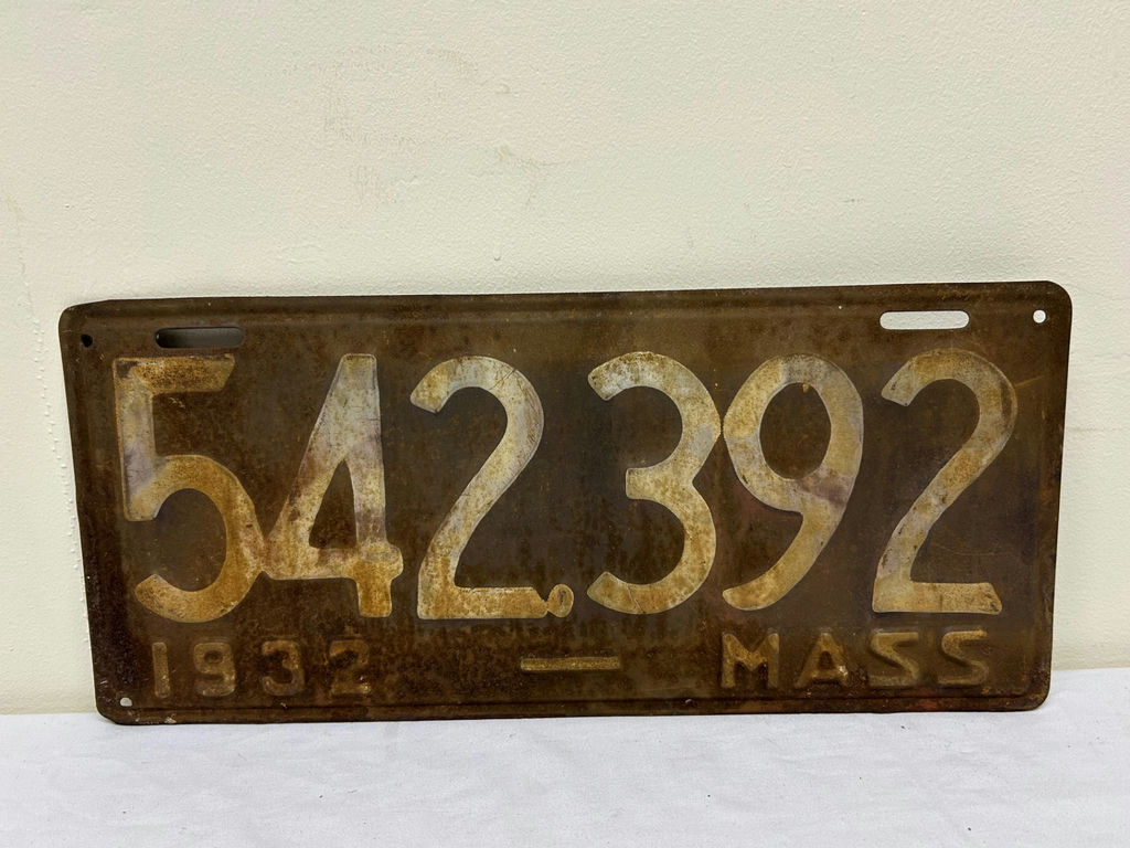 1932 Rustic License Plate Massachusetts - image 2 of 3