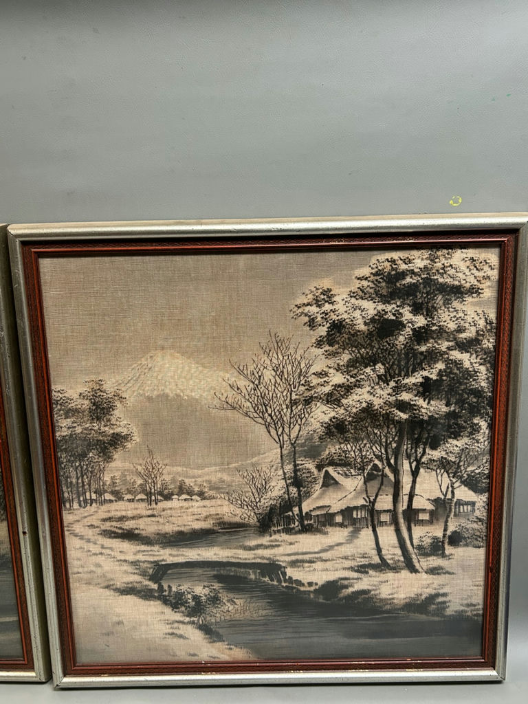 Vintage Asian Paintings on Silk - image 3 of 7