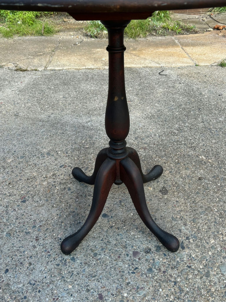 Antique Tilt Top Oval Table  - image 5 of 6