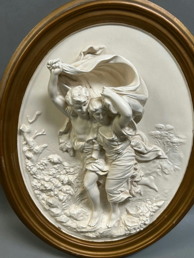 Mid-Century Relief Chalkware Sculpture - image 2 of 5