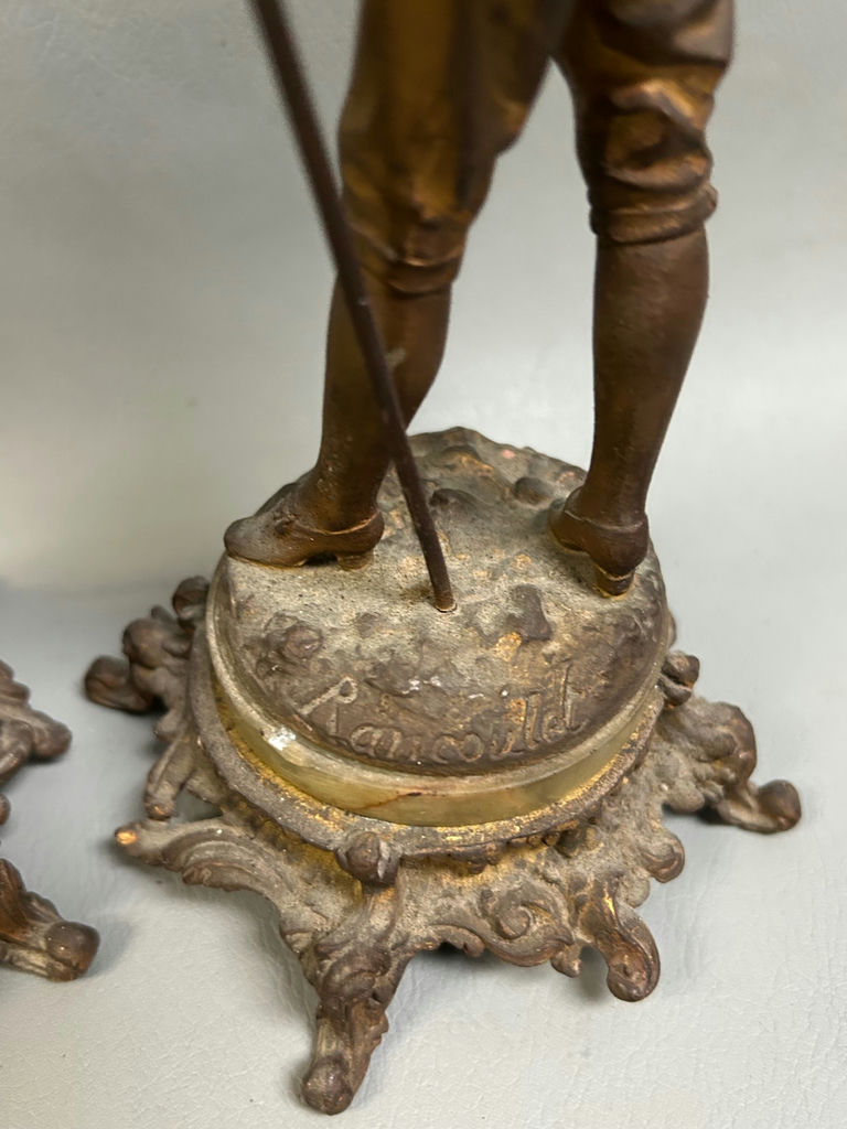 Pair of Rancoulet Gilt Bronze Statues Signed - image 7 of 8