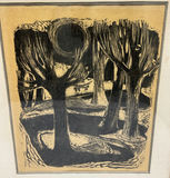 Landscape Woodcut Impressionism Signed - thumbnail 4 of 5